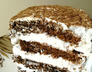 Изображение к рецепту дюкан Шоколадный пирог с белковым кремом
