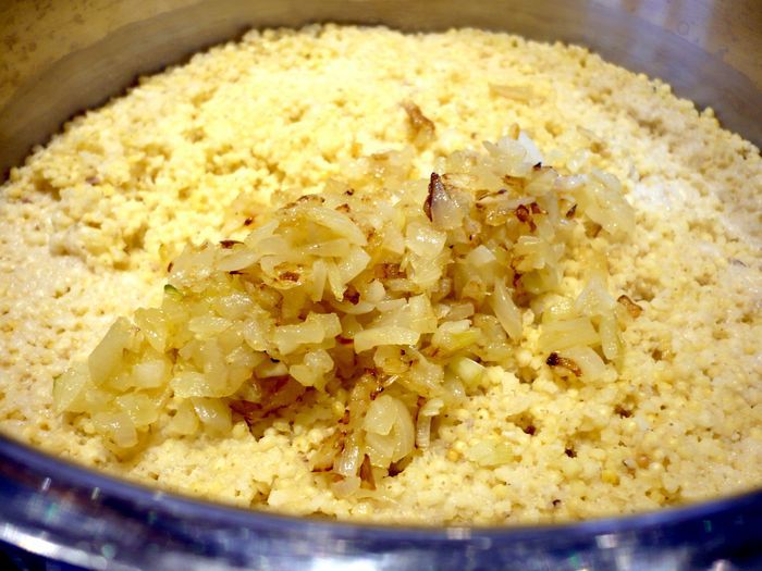 Запеканка с пшеном и семгой «Луч солнца золотого»