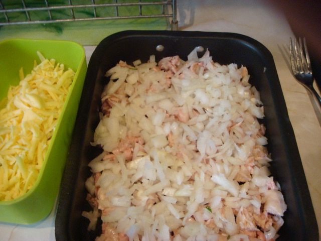 Запеканка из цветной капусты с курицей