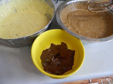 Шоколадно-банановый кекс