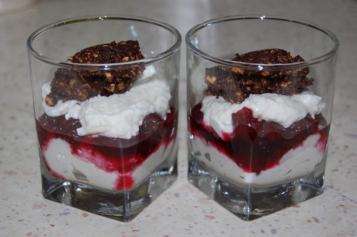 Вишнёво-творожный десерт