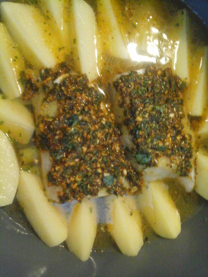 Филе трески с овощами