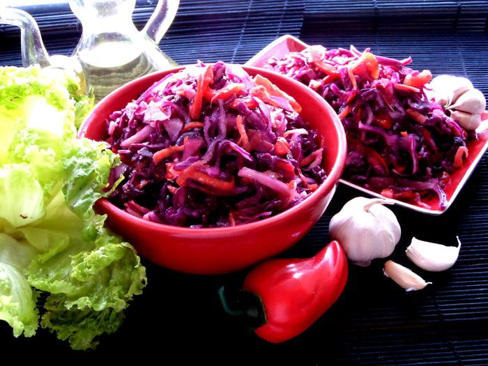 Быстрая капуста в маринаде 