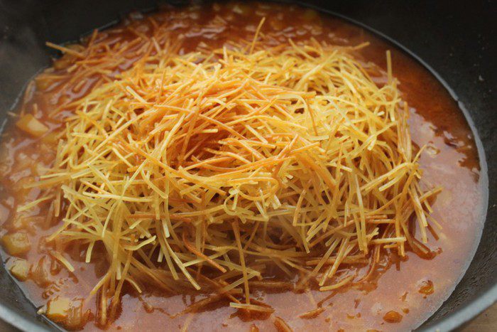 Паэлья с пастой и морепродуктами Фидеуа (Fideua)