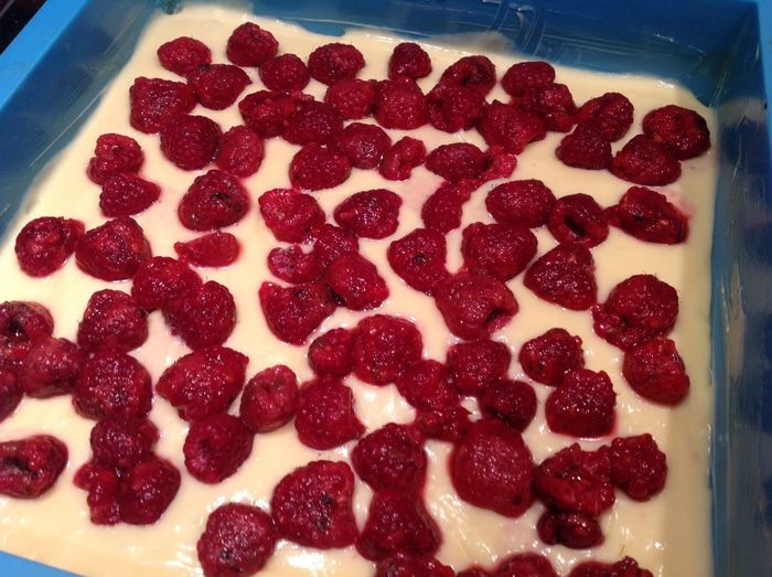 Пирог с малиной