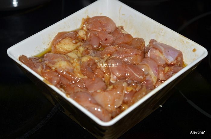 Маринованный куриный шашлык