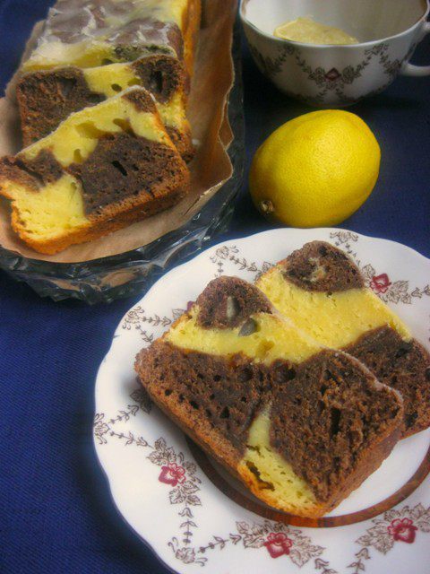 Шоколадно-лимонный кекс