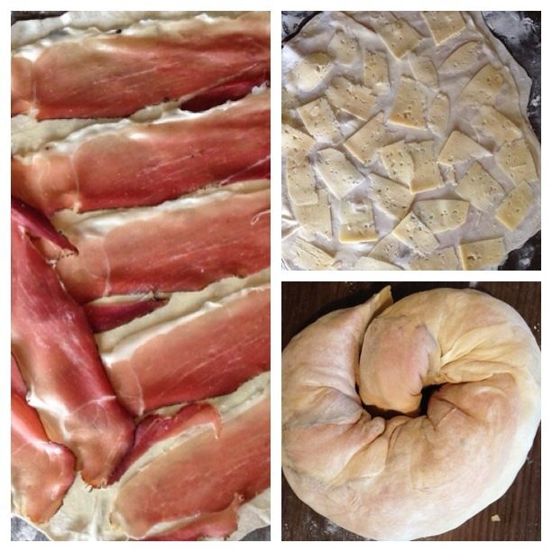 Слоеные пироги-рулеты с несладкими начинками