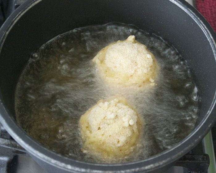 Колобки из спагетти (arancini di spaghetti)