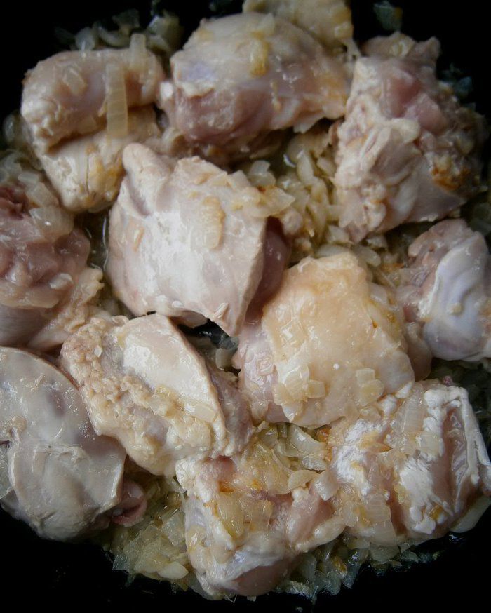 Курица с чечевицей