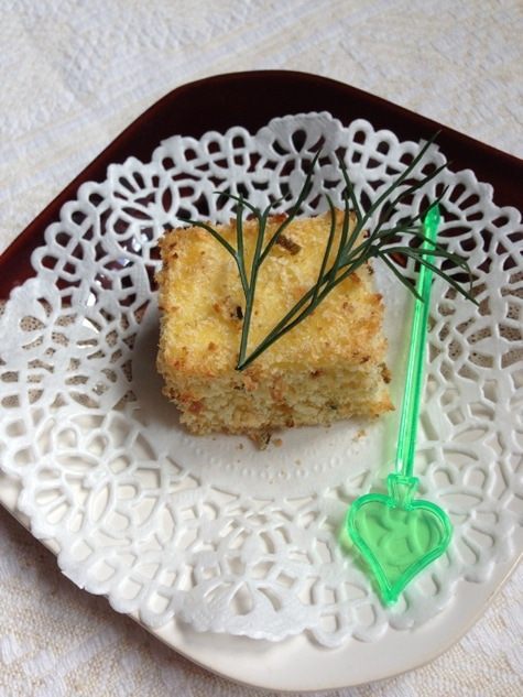 Закуска из поленты с козьим сыром и ароматными травами