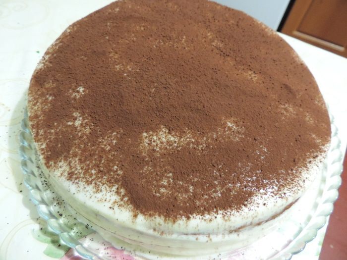 Бисквитный торт со сметанным кремом и малиновым курдом &amp;quot;Восторг&amp;quot;