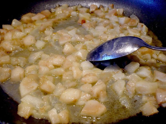 Чизкейк с грушей и шоколадом