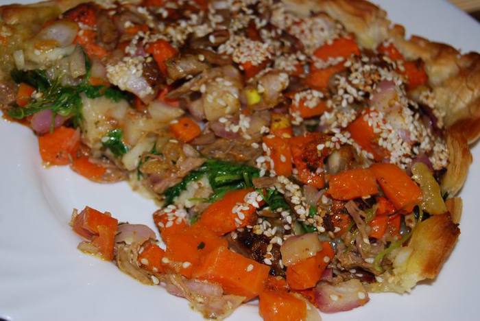 Ароматный пирог с тыквой