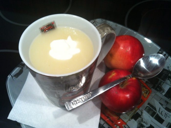 Яблочно-молочный кисель