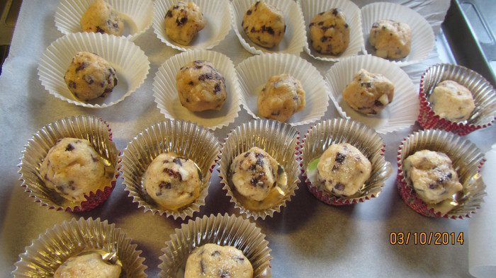 Орехово-шоколадное печенье с морской солью