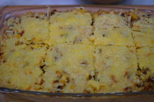 Овощная запеканка с сальсой