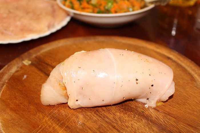 Сочные рулетики из куриных грудок