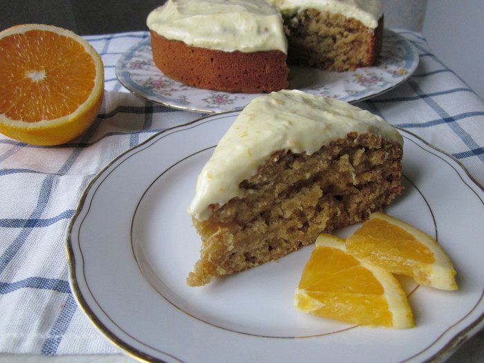 Тыквенный пирог со специями под цитрусовым кремом (Orange and Spice Pumpkin Cake)