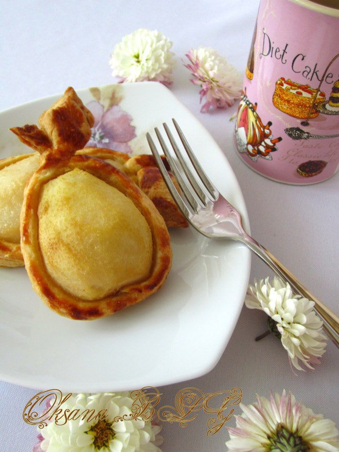 Груши с творожным кремом на тесте