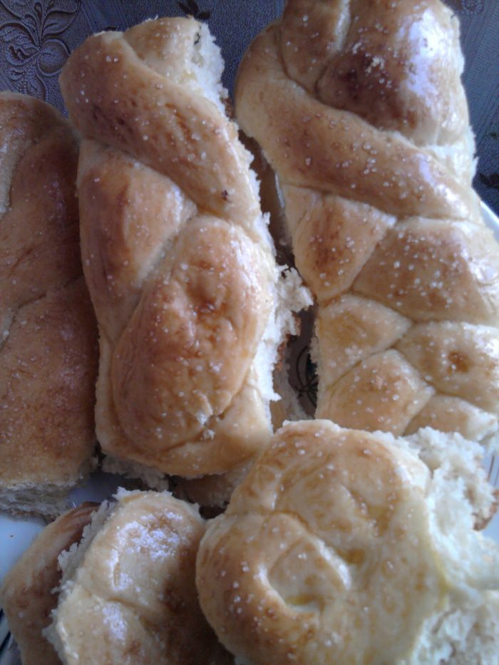 Булочки-косички с сахаром (как в школе)