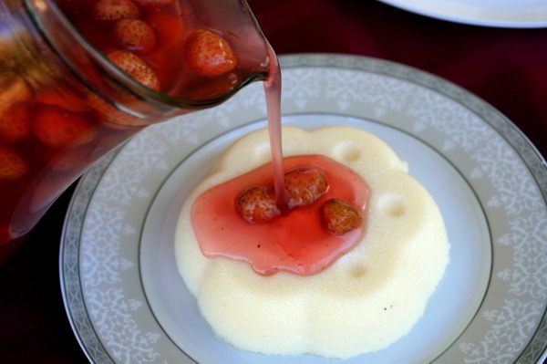 Манная каша с киселем