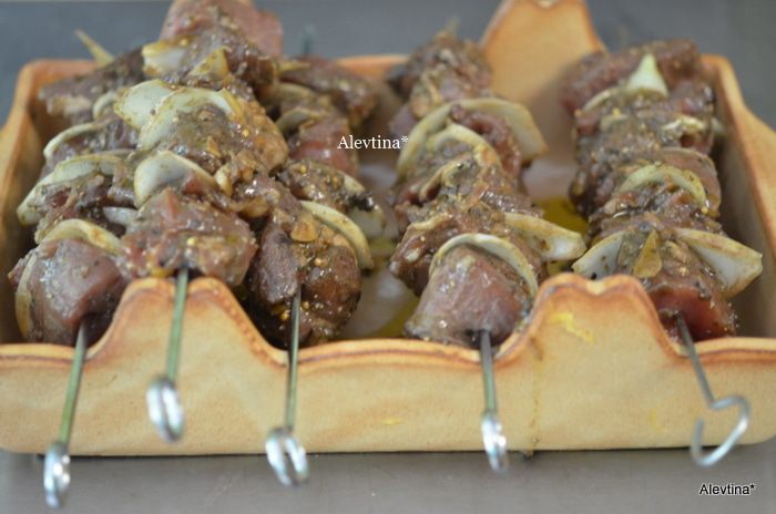 Свиной шашлык на вине