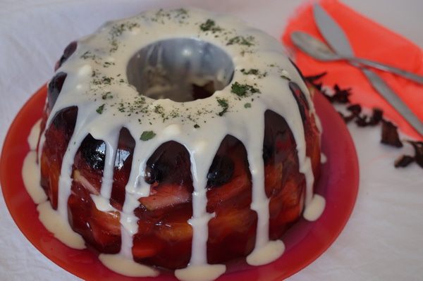 Фруктовый салат в винном желе