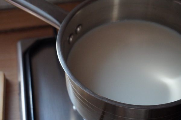 Манная каша с киселем