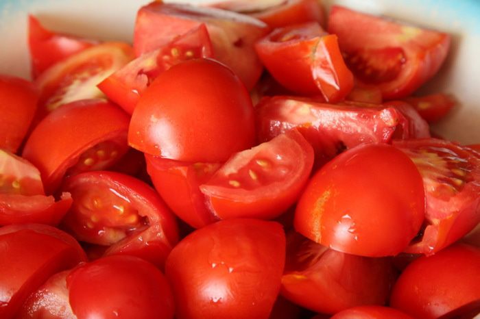 Баклажаны с перцами и помидорами