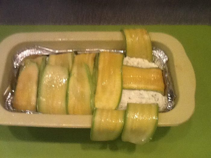 Террин из кабачков и козьего сыра