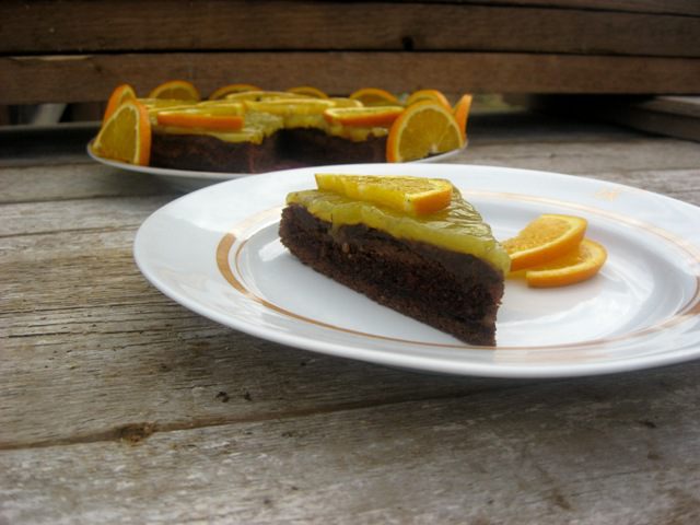 Шоколадно-апельсиновый торт