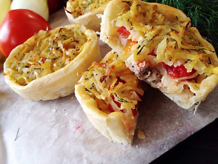 Тарталетки &amp;quot;Пикничок&amp;quot; с курицей и овощами