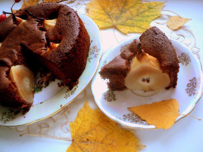 Пирог «Груша в шоколаде»