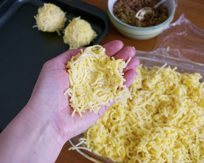 Колобки из спагетти (arancini di spaghetti)