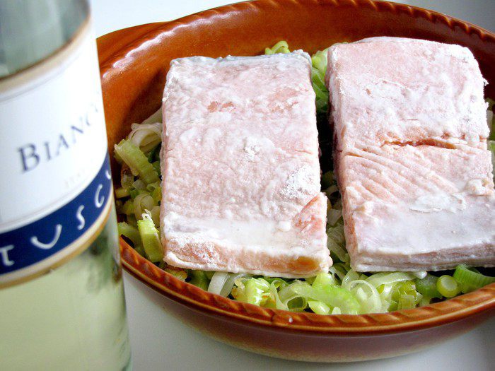 Филе лосося по-бретонски