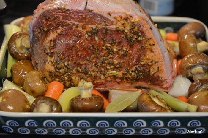 Говяжья корейка с овощами