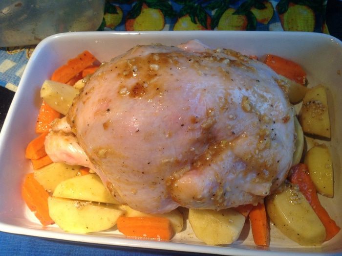 Курица в абрикосовой глазури