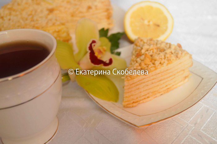 Творожный Наполеон с лимонным курдом