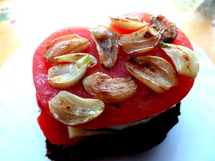 Овощные башенки с сыром