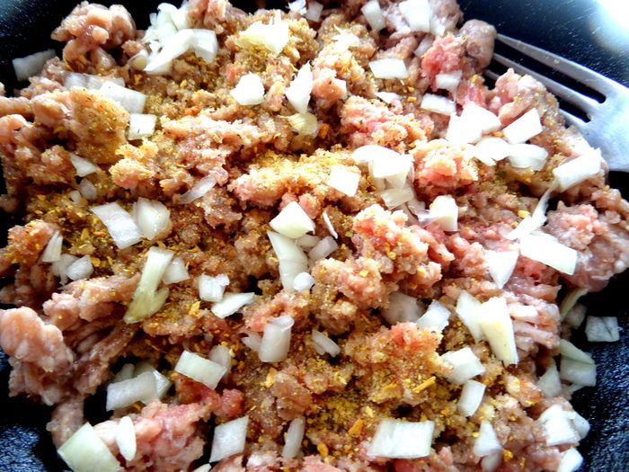 Оладьи с фаршем