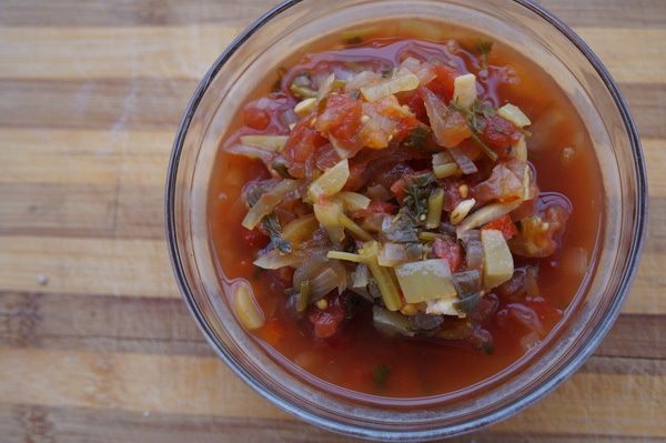 Овощная запеканка с сальсой