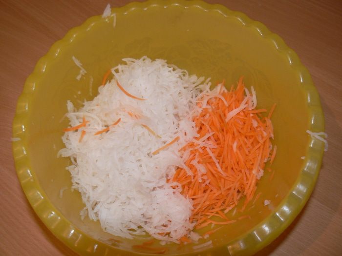 Мясной салат с дайконом «Загадка»