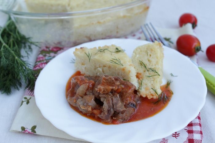 Запеканка с кускусом и сыром