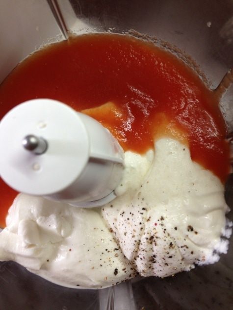 Закусочный творожно-томатный чизкейк с базиликовым курдом