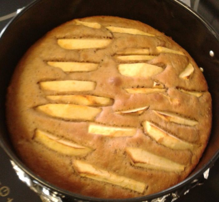 Творожный пирог с яблоками