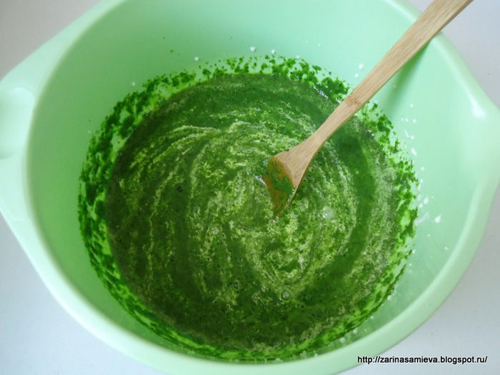 Пирожное Шпинат-малина