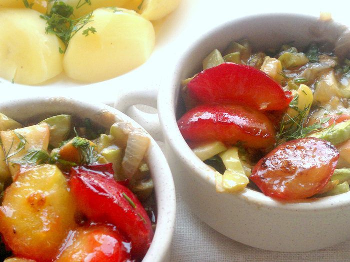 Кабачки с яблоками 