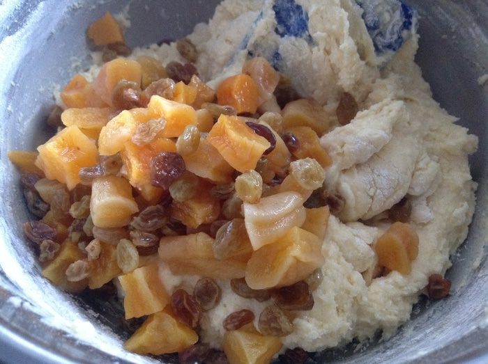 Рождественский творожный кекс с сухофруктами и апельсиновым ароматом