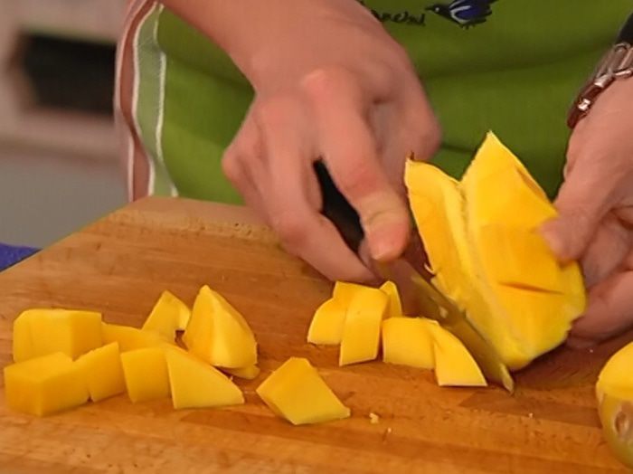 Рис на кокосовом молоке с манго и ананасом 